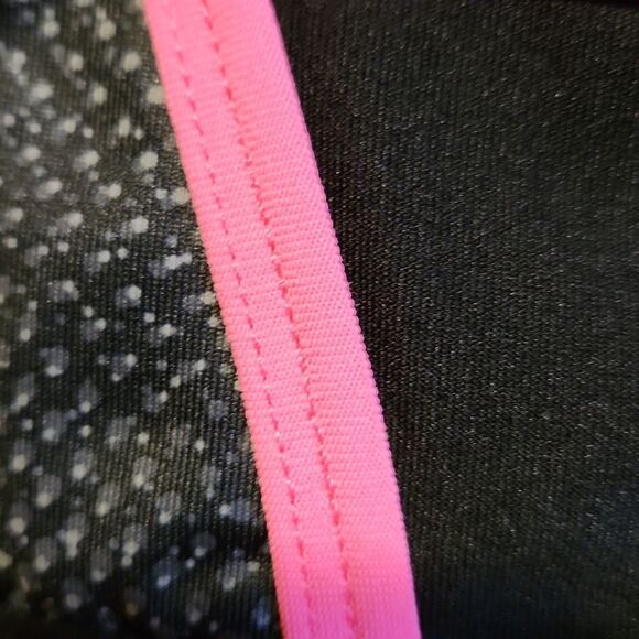 Xersion Black Pink Gray Sports Bra Women L Polyester Spandex - Picture 4 of 6